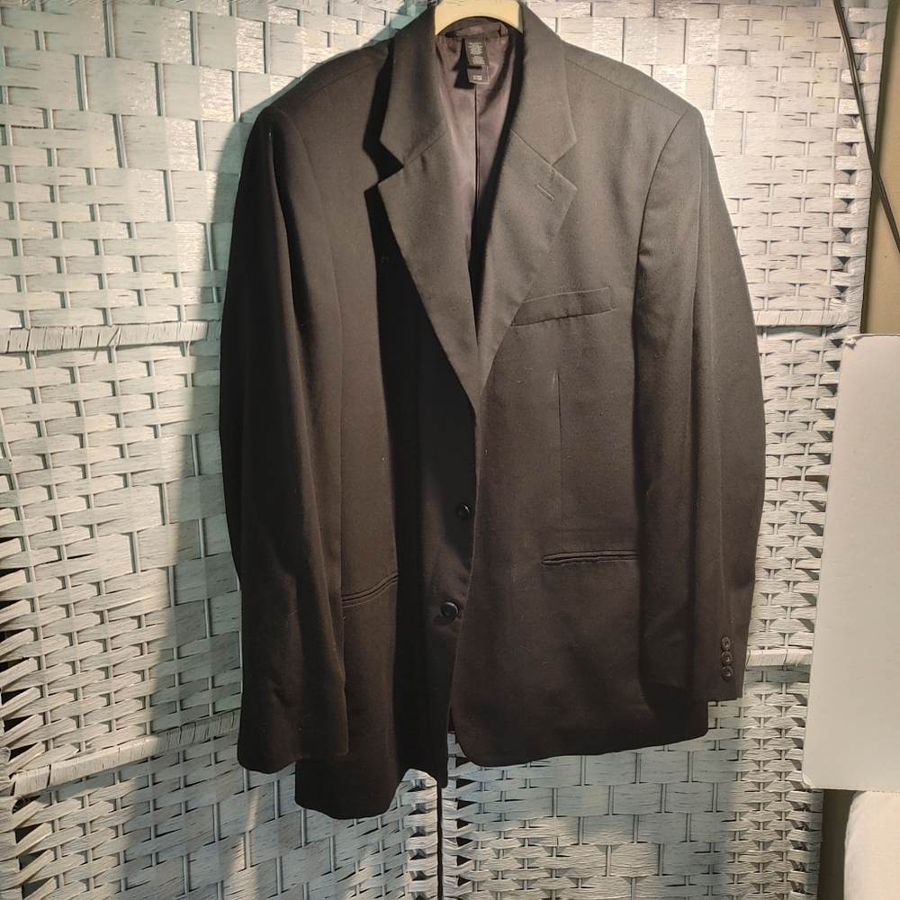 Men's Navy 3 Button Suit Coat Size 44R Crazy Horse Jacket